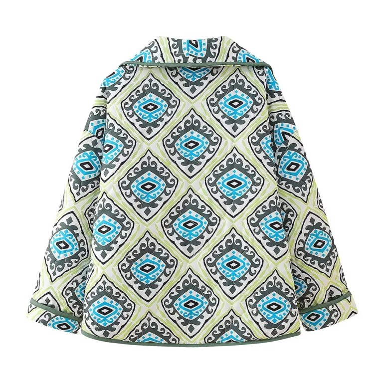 Women’s Fashion Casual Retro Loose Sleeve Cotton Quilted Coat