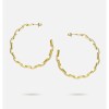 Pure Form Link Chain Hoop Earrings For Women Big Circle Hoops Gold Pure Form Link Chain Hoop Earrings For Women Big Circle Hoops Gold