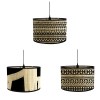 Abstract Black and White Lamp Shade Handmade Bamboo Pendant Lamps Abstract Black and White Lamp Shade Handmade Bamboo Pendant Lamps