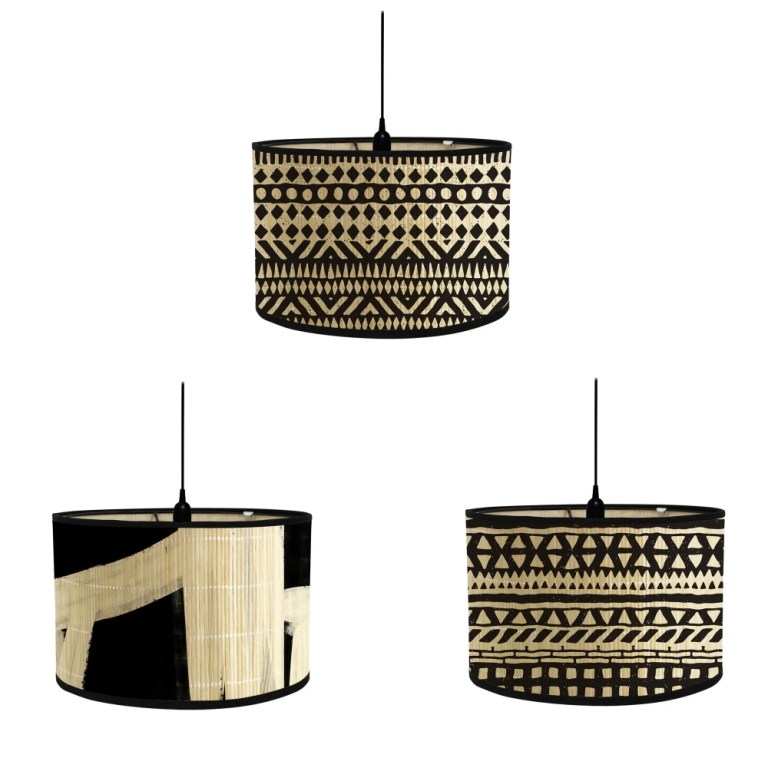 Abstract Black and White Lamp Shade Handmade Bamboo Pendant Lamps Abstract Black and White Lamp Shade Handmade Bamboo Pendant Lamps