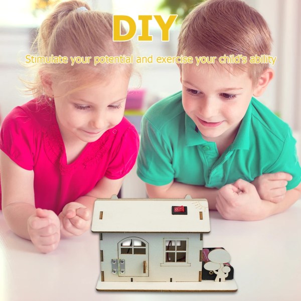 Child DIY Handmade Wooden Cabin Building Model Toy Set Child DIY Handmade Wooden Cabin Building Model Toy Set