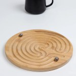 Bamboo Labyrinth Rolling Ball Maze
