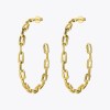Pure Form Link Chain Hoop Earrings For Women Big Circle Hoops Gold Pure Form Link Chain Hoop Earrings For Women Big Circle Hoops Gold