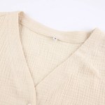 Loungewear Khaki Pure Cotton Sleepwear Set