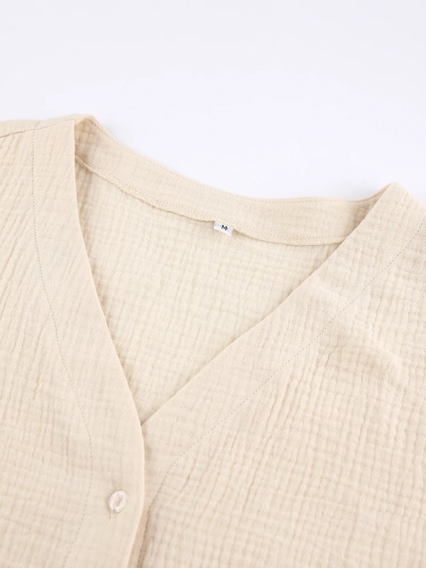 Loungewear Khaki Pure Cotton Sleepwear Set Loungewear Khaki Pure Cotton Sleepwear Set