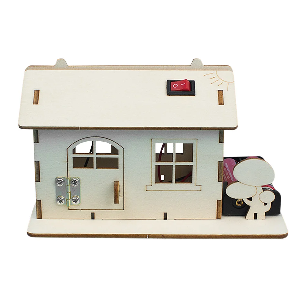 Child DIY Handmade Wooden Cabin Building Model Toy Set