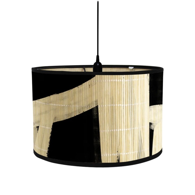 Abstract Black and White Lamp Shade Handmade Bamboo Pendant Lamps Abstract Black and White Lamp Shade Handmade Bamboo Pendant Lamps