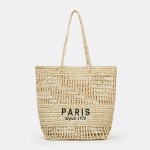 Paris Dupis Straw Tote Bag Summer Beach Handbag