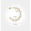 Aretes De Mujer C Shape Pearl Stud Earrings for Women Gold 18K Plated Stud earrings