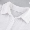 Loungewear White Pyjamas Set For Women Cotton Long Sleeve 2 Piece
