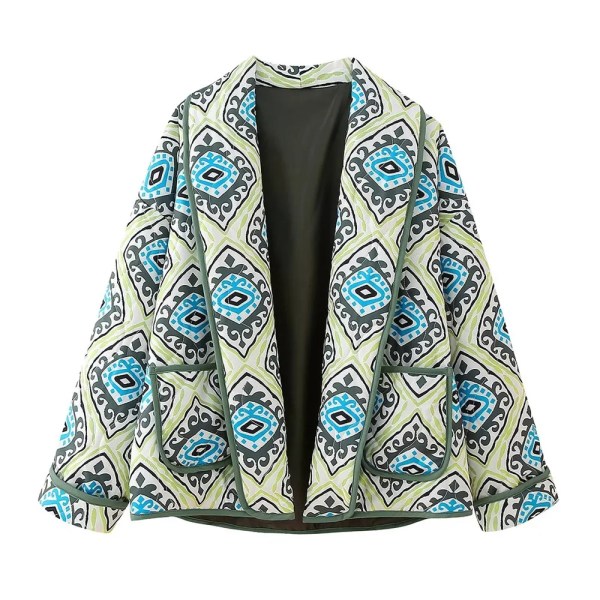 Women’s Fashion Casual Retro Loose Sleeve Cotton Quilted Coat Women’s Fashion Casual Retro Loose Sleeve Cotton Quilted Coat
