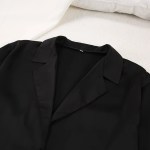 Womens Satin Loose Pajama Loungewear Single Breasted Set