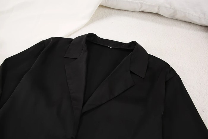 Womens Satin Loose Pajama Loungewear Single Breasted Set