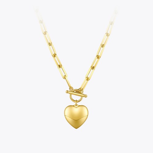 Heart Pendant Necklaces in Gold or Stainless-Steel Choker Necklace Heart Pendant Necklaces in Gold or Stainless-Steel Choker Necklace
