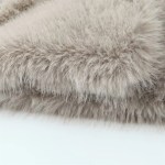 Women’s Casual Retro Solid Flip Collar Artificial Fur Warm Coat
