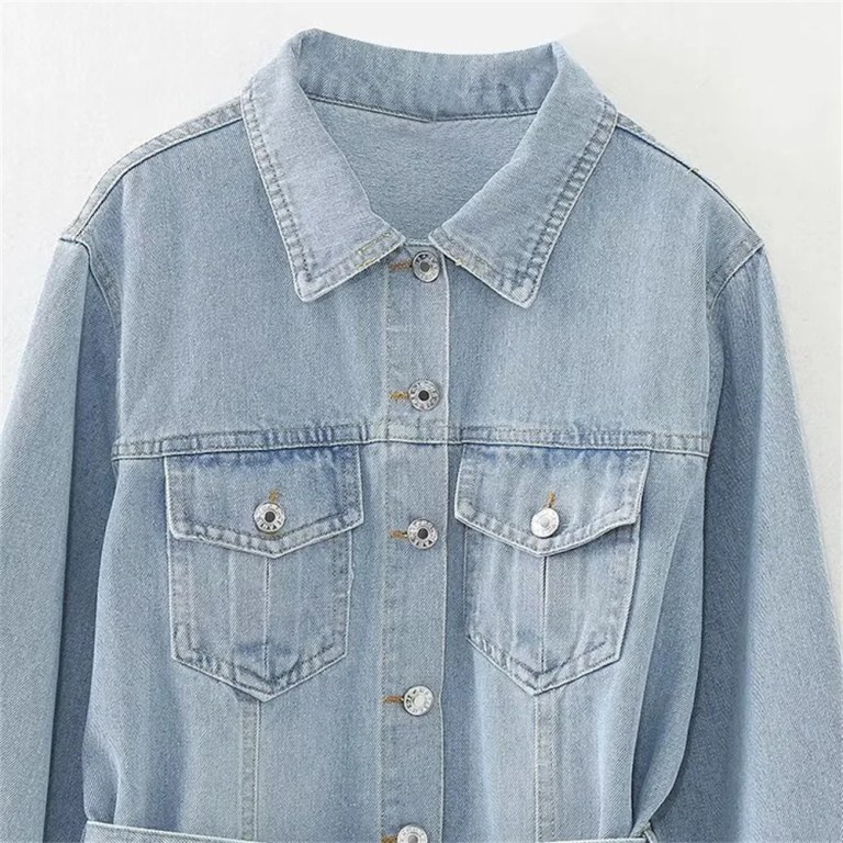 Women’s Denim Shirt Long Sleeve Dress