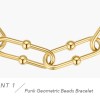 Geometric Bead Bracelet For Women Gold or Stainless Steel Geometric Bead Bracelet For Women Gold or Stainless Steel