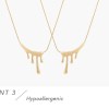 Necklace Pendant Paint Drip Shape for Women in Gold Necklace Pendant Paint Drip Shape for Women in Gold
