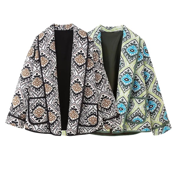 Women’s Fashion Casual Retro Loose Sleeve Cotton Quilted Coat Women’s Fashion Casual Retro Loose Sleeve Cotton Quilted Coat