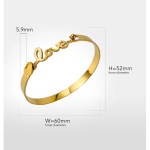 Gift Idea Stainless Steel or Gold LOVE Bangle Bracelet Gift Idea Stainless Steel or Gold LOVE Bangle Bracelet