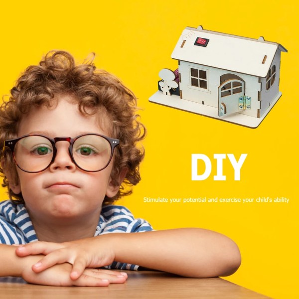 Child DIY Handmade Wooden Cabin Building Model Toy Set Child DIY Handmade Wooden Cabin Building Model Toy Set