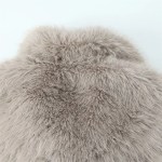 Women’s Casual Retro Solid Flip Collar Artificial Fur Warm Coat
