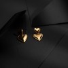 Aretes MINI Heart Drop with Pearl 18K Plated Gold Earrings
