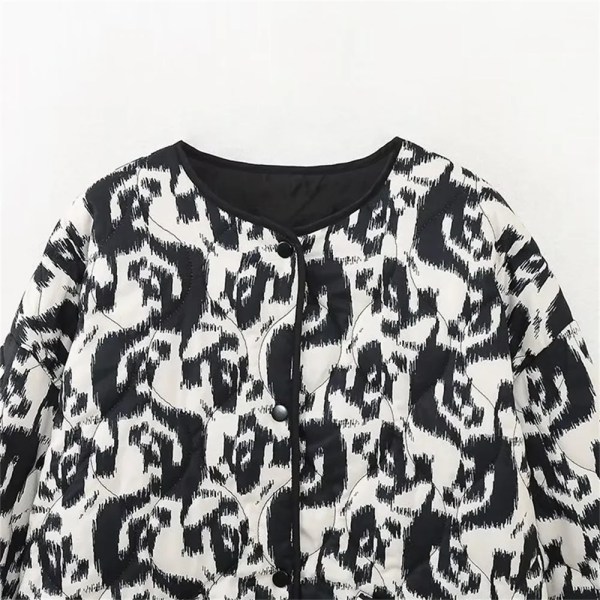 Women’s Casual Versatile Lightweight Cotton Quilted Coat Animal Print Women’s Casual Versatile Lightweight Cotton Quilted Coat Animal Print
