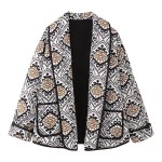 Women’s Fashion Casual Retro Loose Sleeve Cotton Quilted Coat
