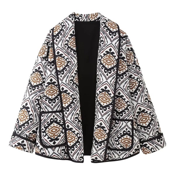 Women’s Fashion Casual Retro Loose Sleeve Cotton Quilted Coat Women’s Fashion Casual Retro Loose Sleeve Cotton Quilted Coat