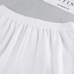 Loungewear White Pyjamas Set For Women Cotton Long Sleeve 2 Piece
