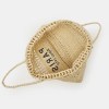 Paris Dupis Straw Tote Bag Summer Beach Handbag