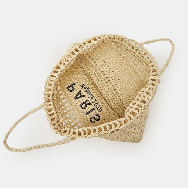 Paris Dupis Straw Tote Bag Summer Beach Handbag Paris Dupis Straw Tote Bag Summer Beach Handbag