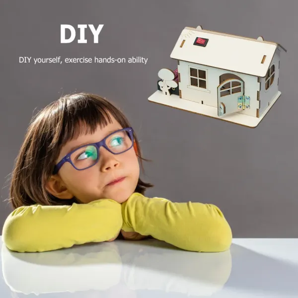 Child DIY Handmade Wooden Cabin Building Model Toy Set Child DIY Handmade Wooden Cabin Building Model Toy Set