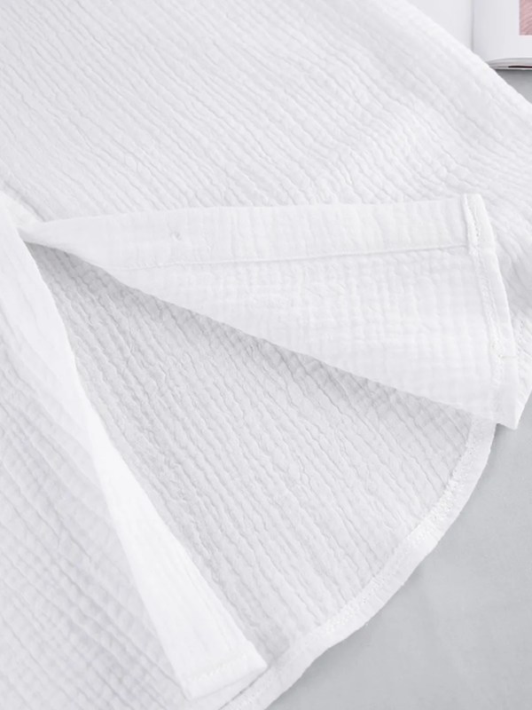 Loungewear White Pyjamas Set For Women Cotton Long Sleeve 2 Piece Loungewear White Pyjamas Set For Women Cotton Long Sleeve 2 Piece