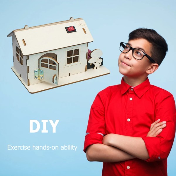 Child DIY Handmade Wooden Cabin Building Model Toy Set Child DIY Handmade Wooden Cabin Building Model Toy Set