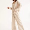 Loungewear Khaki Pure Cotton Sleepwear Set