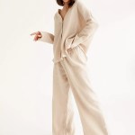 Loungewear Khaki Pure Cotton Sleepwear Set