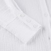 Loungewear White Pyjamas Set For Women Cotton Long Sleeve 2 Piece
