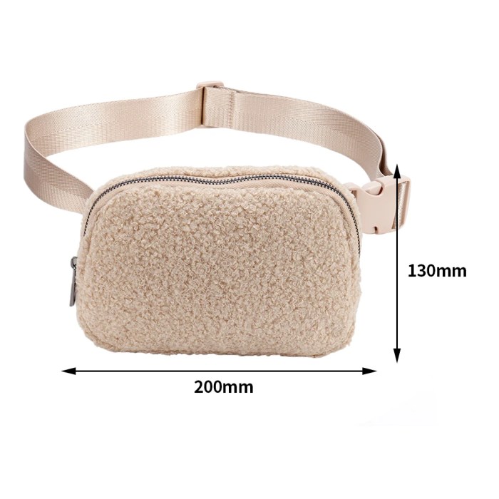 Plush Women’s Waist Shoulder Crossbody Bum Bag Plush Women’s Waist Shoulder Crossbody Bum Bag