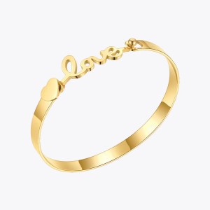 Gift Idea Stainless Steel or Gold LOVE Bangle Bracelet