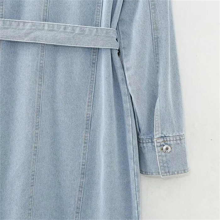 Women’s Denim Shirt Long Sleeve Dress