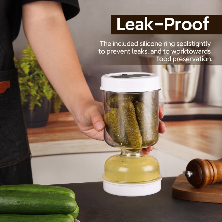Flip Pickle Jar in White