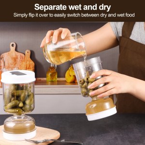 Flip Pickle Jar in White