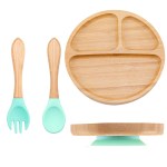 3Pcs/Set Baby Bamboo Suction Tableware Children’s Feeding BPA Free 3Pcs/Set Baby Bamboo Suction Tableware Children’s Feeding BPA Free