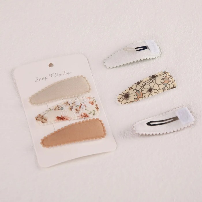 3 Piece Set Snap Baby Girl Hair Drop Clips 3 Piece Set Snap Baby Girl Hair Drop Clips