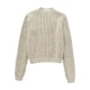 Women’s Army Inspo Short Knit Ivory Round neck jumper with side pockets
