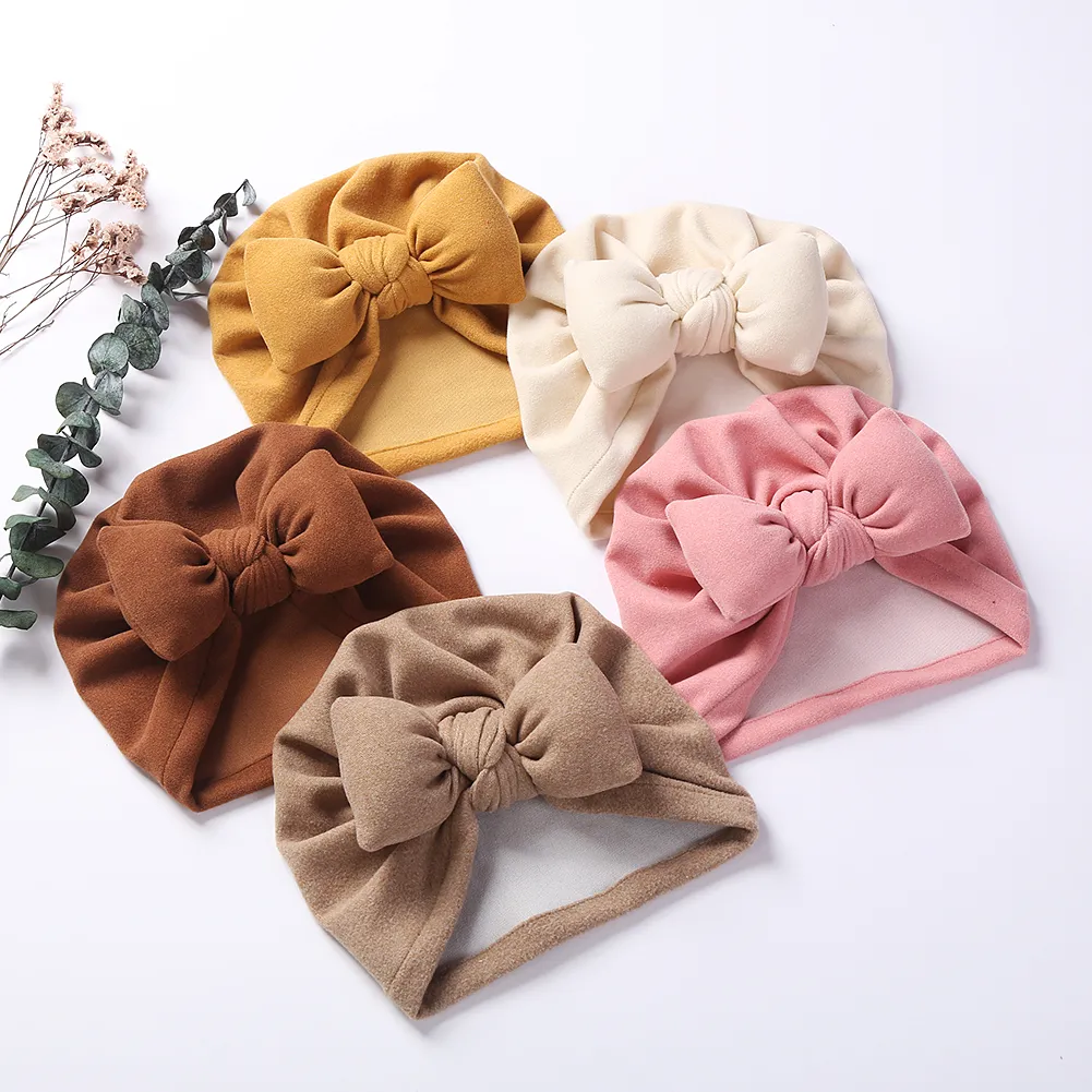 Cashmere Baby Bonnet Bow Beanie Headwraps