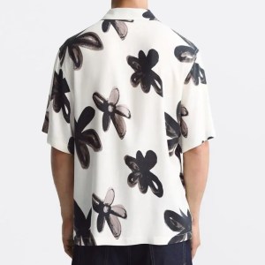 Casual Loose Lapel Brush Painted Printed Shirt – Summer Holiday Style for Men Casual Loose Lapel Brush Painted Printed Shirt – Summer Holiday Style for Men
