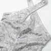 Womens Silver Sequined Sparkle Halter Slim Fit Backless Midi Dress Womens Silver Sequined Sparkle Halter Slim Fit Backless Midi Dress